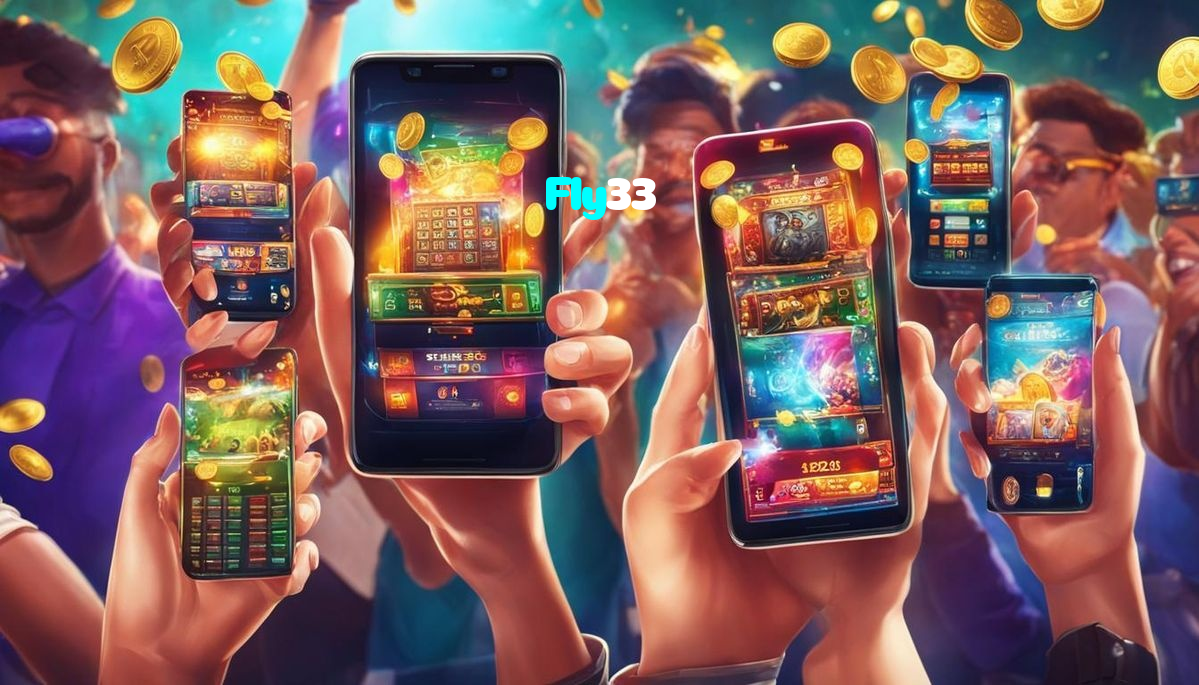 Fly33 casino presented on mobile device in Pakistan with slots and live games